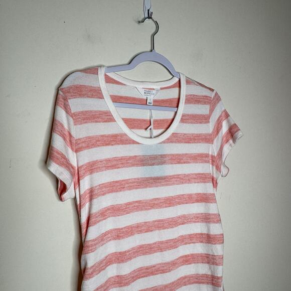 Market & Spruce Maternity T-Shirt Short Sleeve Stretch Crewneck Ruched NWT L - Picture 3 of 9